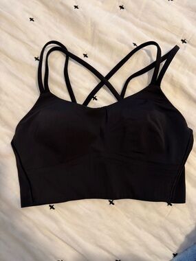 lululemon athletica like a cloud longline Black Sports Bra, 6